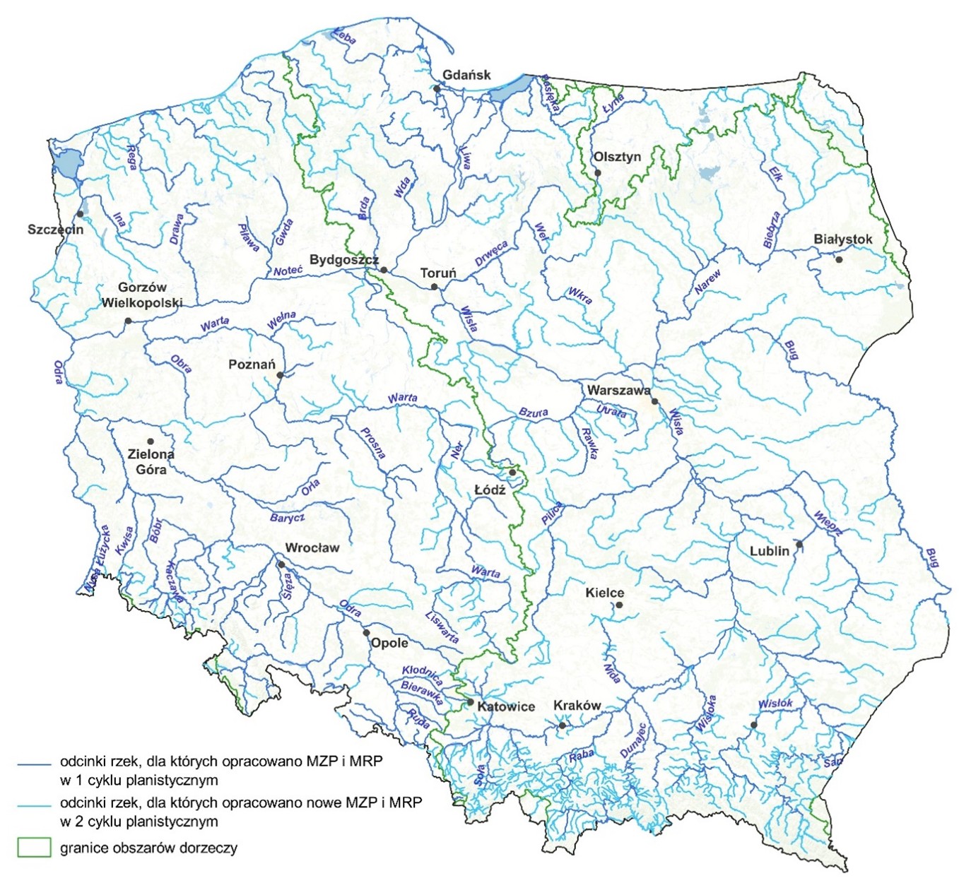 mapa z zakresem przeglądu MZP i MRP
